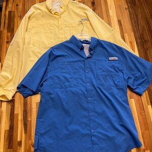 Pair of Columbia PFG Fishing Shirts